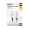 Satco 4-Watt B11 LED - Clear - Candelabra Base - 2700K - 350 Lumens - 120 Volts, 2PK S21819 - alternate 2